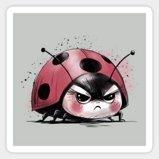 Grumpy Ladybug Magnet